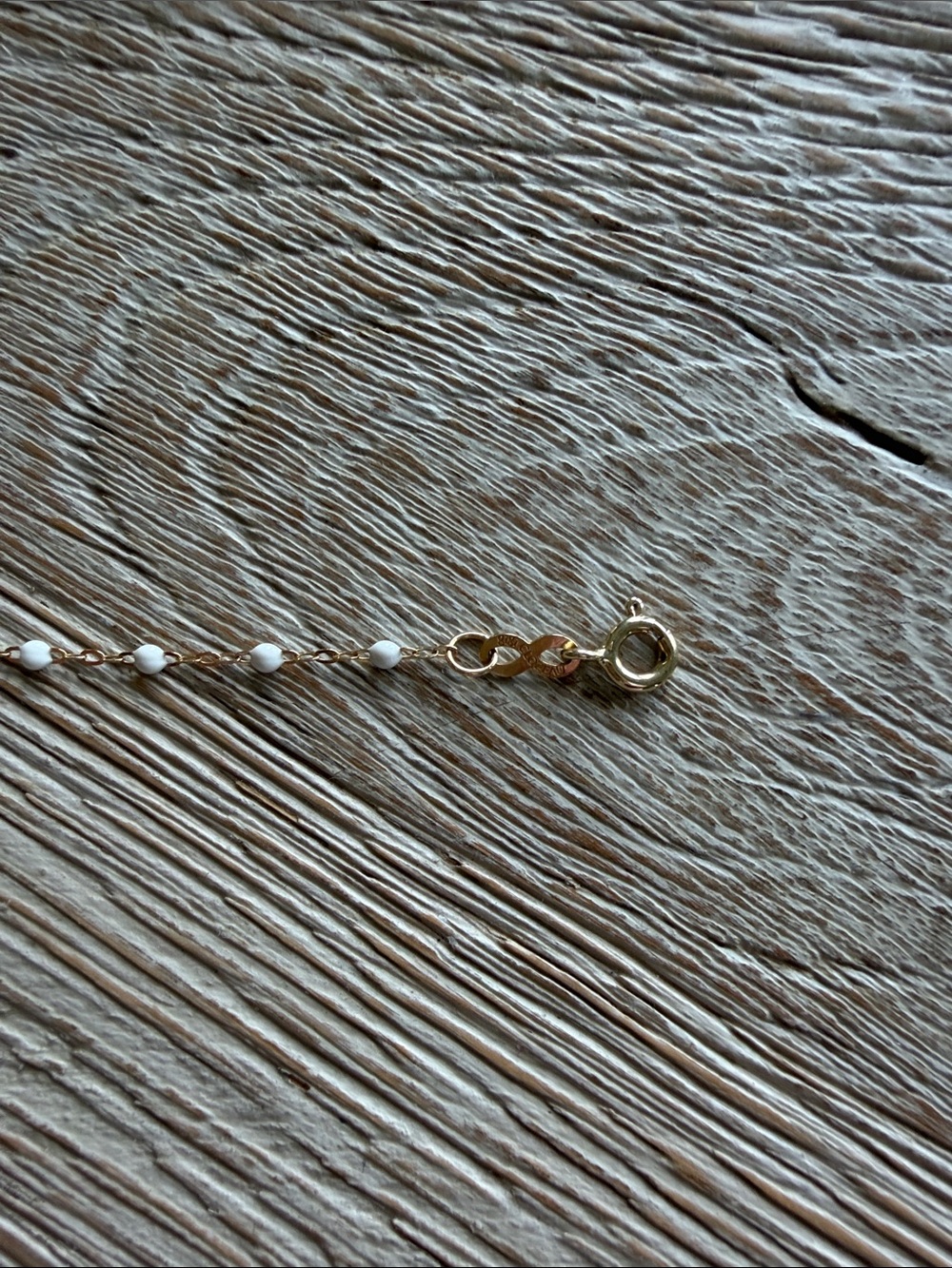 Gigi CLOZEAU classic Gigi white bead bracelet yellow gold Like new - Picture 4 of 7